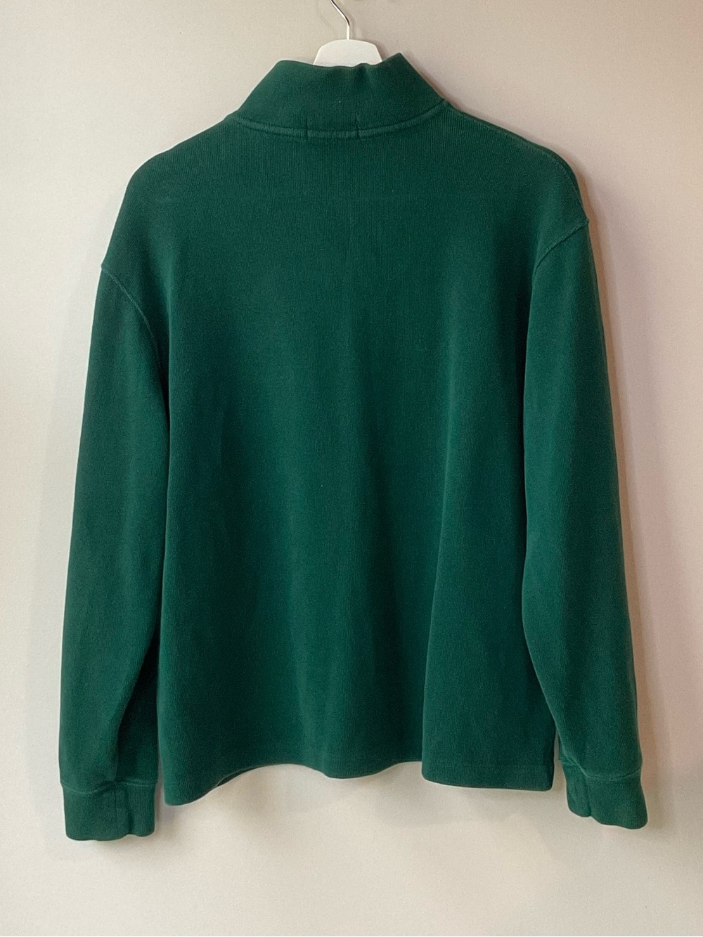 Polo by Ralph Lauren Men's Forest Green Half-Zip Sweater Medium - Picture 2 of 3